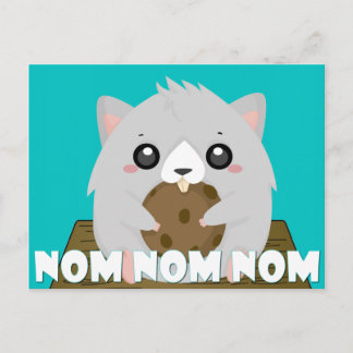 Nom Hamster Postcard Vykort