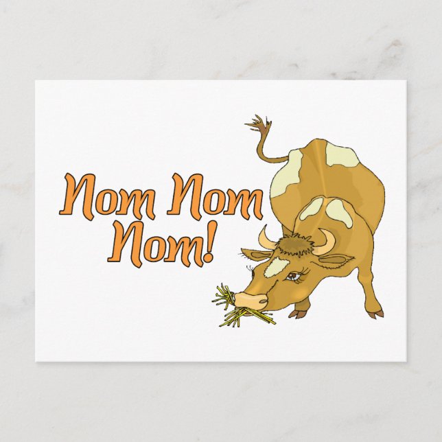 Nom Nom Cow Vykort (Framsida)