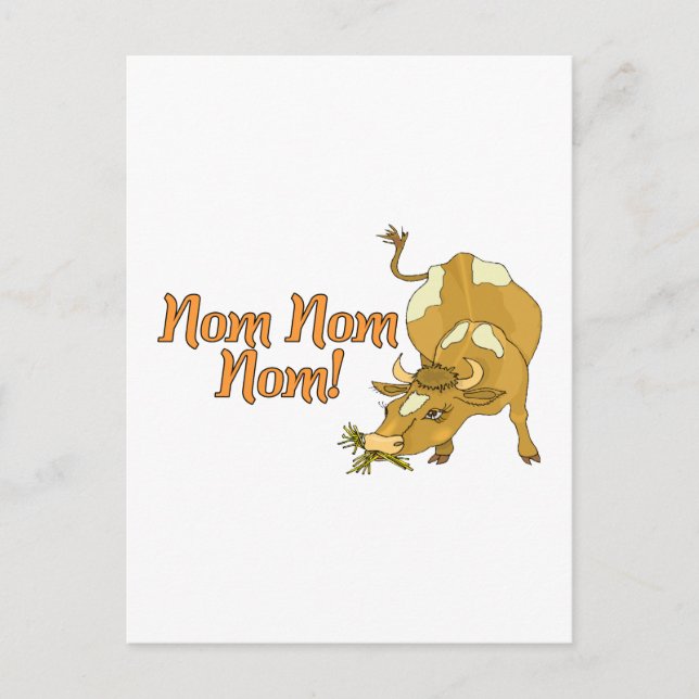 Nom Nom Cow Vykort (Framsida)