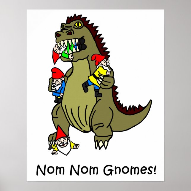 Nom Nom Gnomes Monster Poster (Framsidan)
