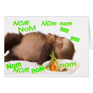 nom nom nom nom-sluttning hälsningskort