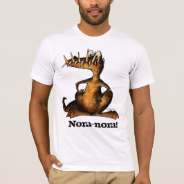 Nom-nom rolig gigantisk krokodil tee shirt