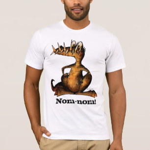 Nom-nom rolig gigantisk krokodil tee shirt