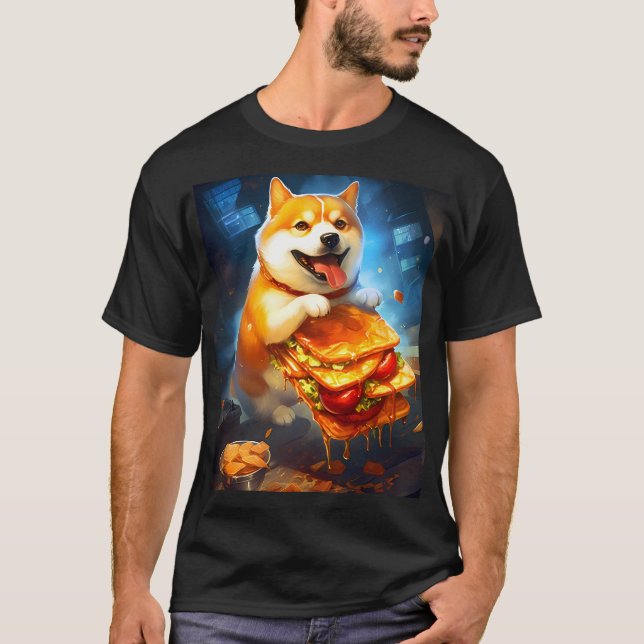 Nom-Nom Shiba Inu T Shirt (Framsida)