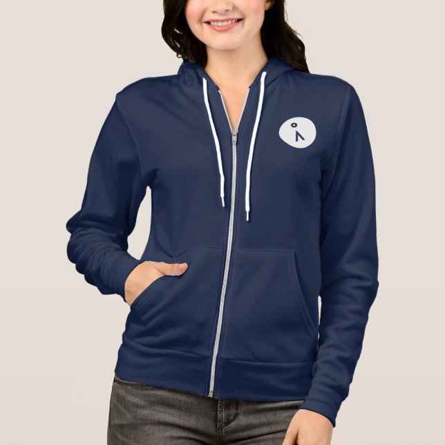 Nomad Women's Bella Canvas Fullt-Zip Hoodie T Shirt (Framsida)