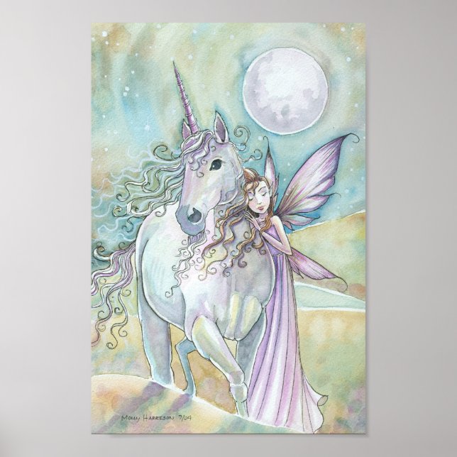 Nomader av Mystic Dunes Fairy Unicorn Poster (Framsidan)