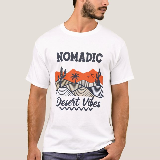 Nomadic Desert Vibes - Unik T-Shirt (Framsida)