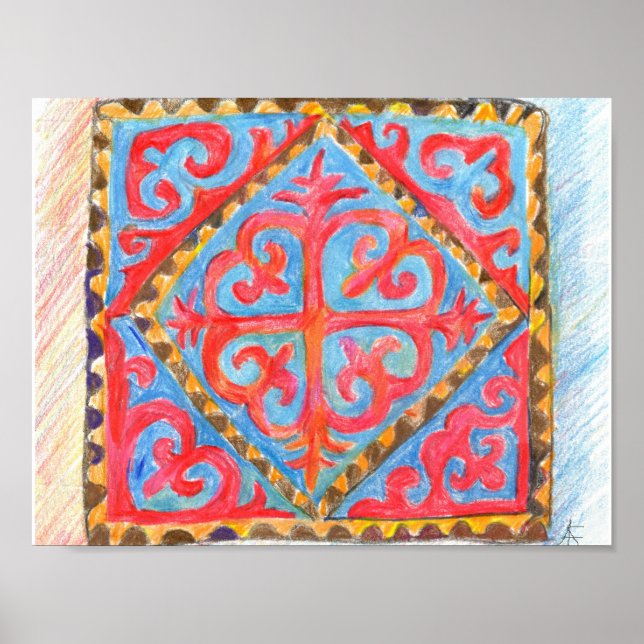 Nomadisk visdom. Centralasiens traditionella konst Poster (Framsidan)