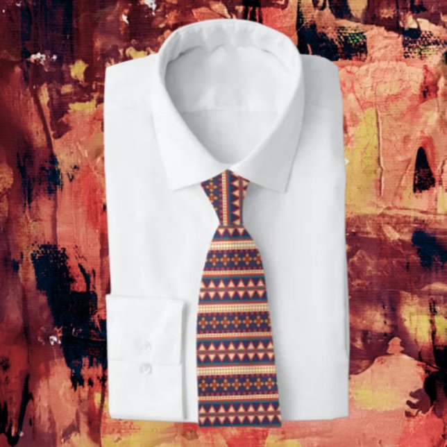 Nomadiska trådar | Aztec Mönster Necktie Slips (Skapare uppladdad)
