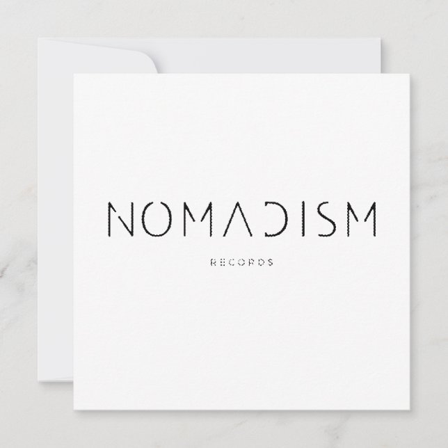 Nomadism Svart Logotyp Inbjudningar (Framsida)