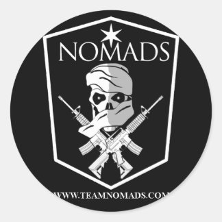 NOMADS LOGOTYP RUNT KLISTERMÄRKE