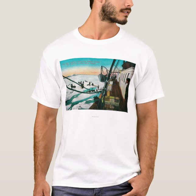 Nome Alaska Steamer Corwin som lastar av fraktar Tröja (Framsida)