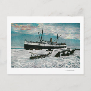 Nome, Alaska View of Steamer on Ice Kant Vykort