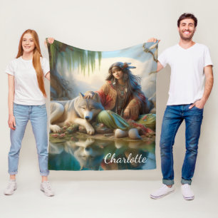 Nominerad flicka som njuter av ett ögonblick med s fleecefilt