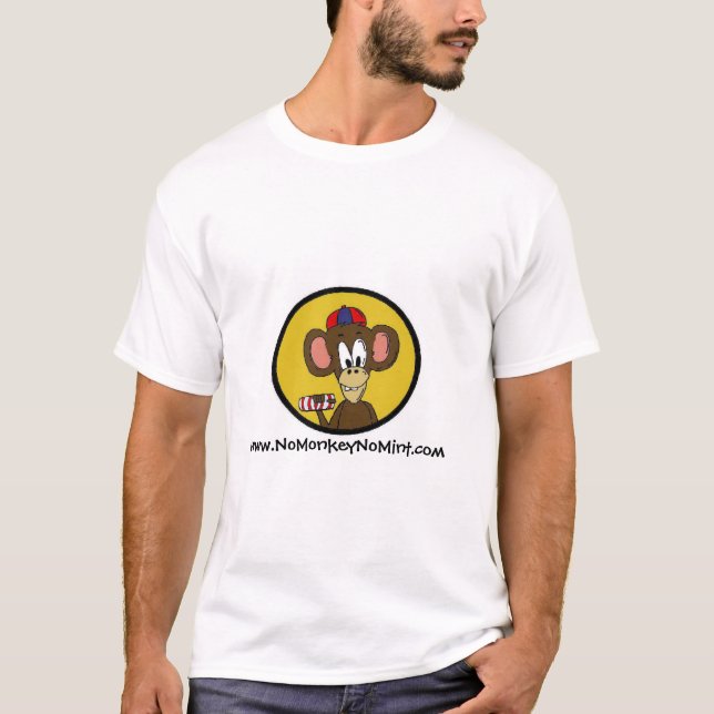 NoMonkeyNoMint.com logotyp Tee (Framsida)