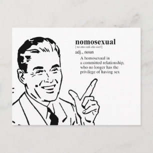 Nomosexuellt (definition) vykort