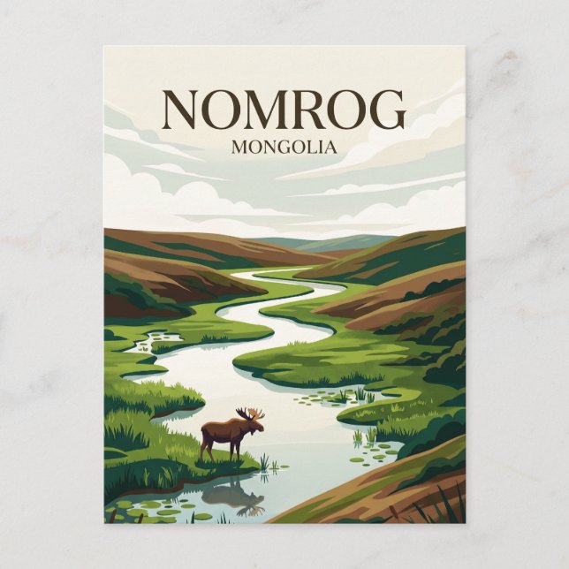 Nomrog strikt skyddat område Mongoliet Vykort (Framsida)