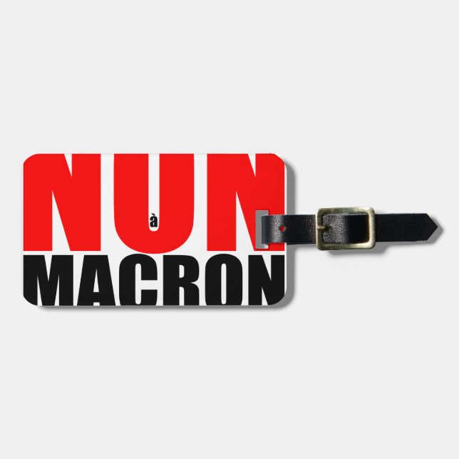 NON à MACRON Bagagebricka (Horisontell Framsida)
