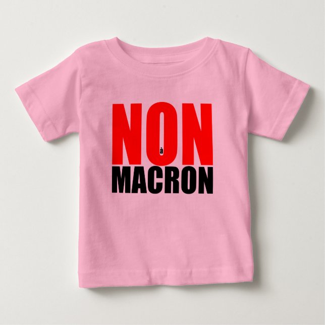 NON à MACRON Flicka T-shirt (Framsida)