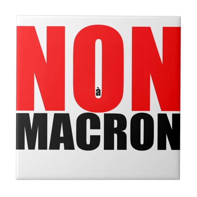 NON à MACRON Kakelplatta (Framsidan)