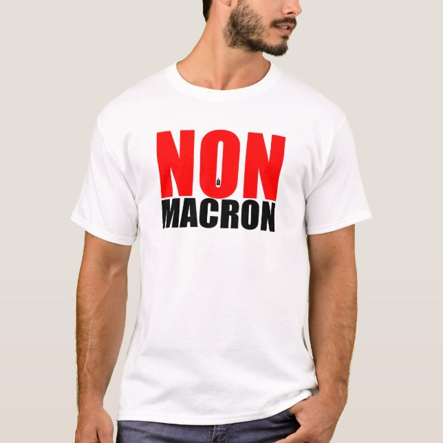 NON à MACRON manar Tee (Framsida)