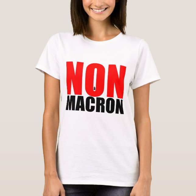 NON à MACRON T-shirt (Framsida)