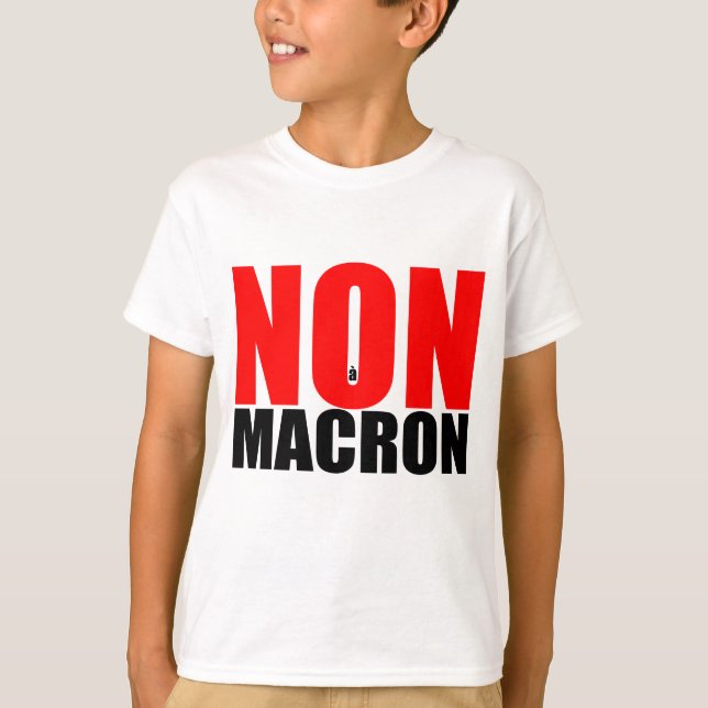 NON à MACRON Tee Shirt (Framsida)