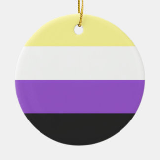 Non-Binär flagga Julgransprydnad Keramik