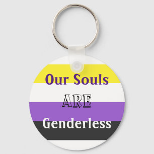Non-Binära Souls är Genderless Keychain Nyckelring