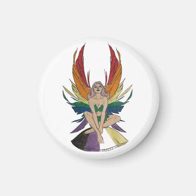Non-binary Faerie Magnet (Framsidan)