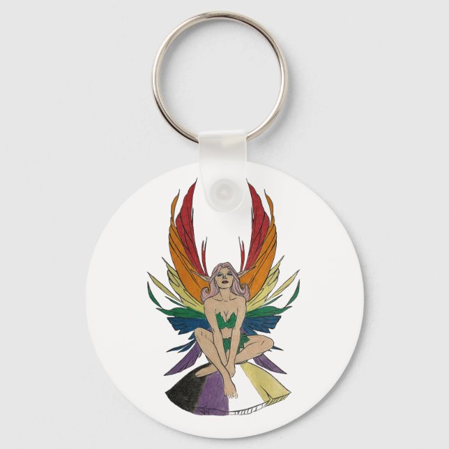 Non-binary Faerie Nyckelring (Framsida)