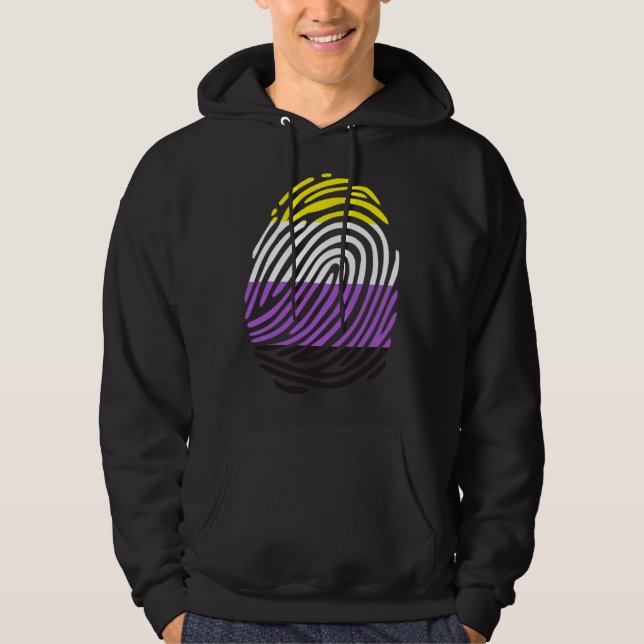 Non Binary Fingerprint Hoodie (Framsida)
