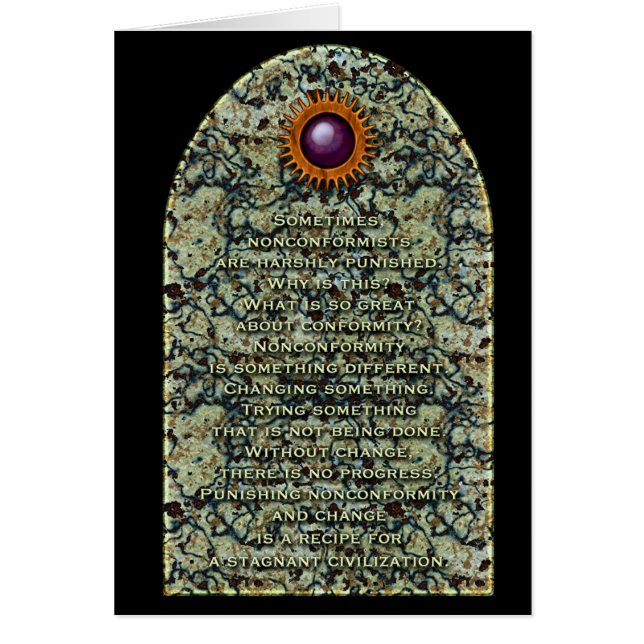 Non Conformistkort Hälsningskort (Framsidan)