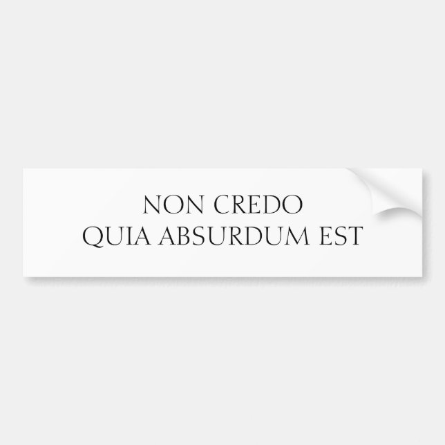 NON CREDO QUIA ABSURDUM EST BILDEKAL (Framsidan)