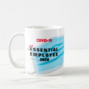 NON ESSENTIELL ANSTÄLLD COvid-19-Keyworkers MUGG