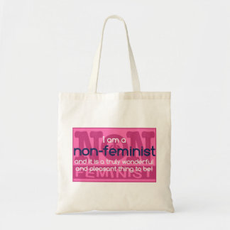 Non-feministen är en angenäm sak som är! tygkasse