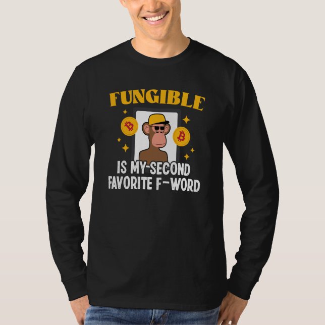 Non Fungible Token Cryptocurrency Blockchain Trade T Shirt (Framsida)