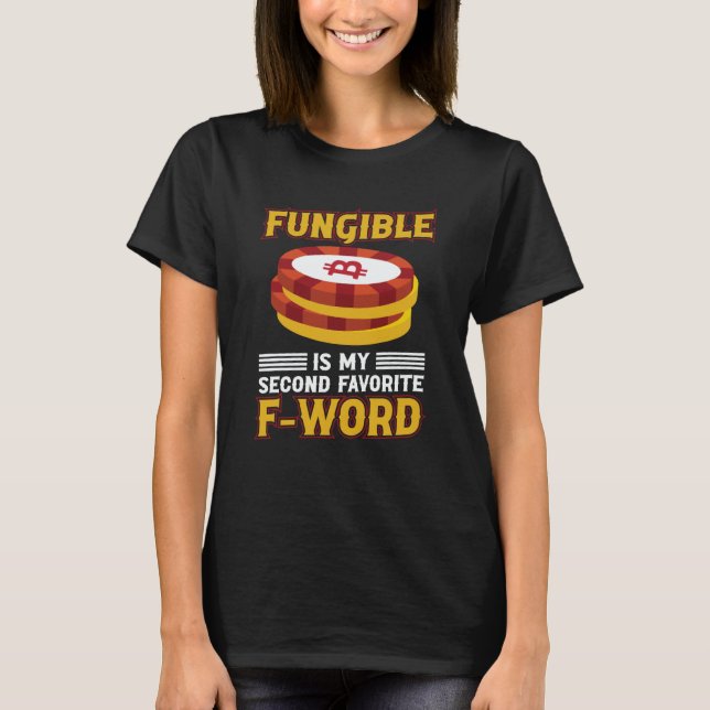 Non Fungible Token Cryptocurrency Blockchain Trade T Shirt (Framsida)