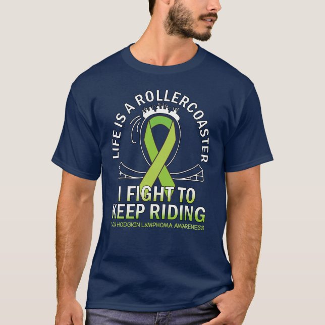Non hodgkin lymphoma cancer awareness lime ribbon t shirt (Framsida)