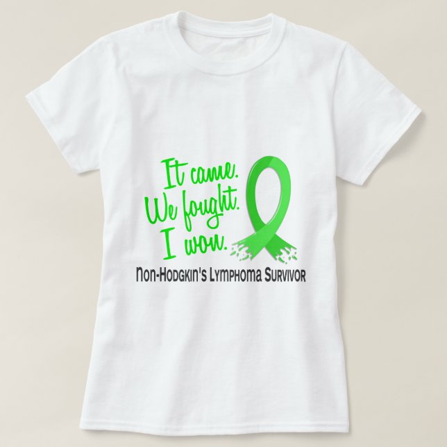 Non-Hodgkins lymfkörtelcancer för överlevande 11 T-shirt (Design framsida)
