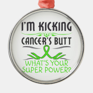 Non-Hodgkins lymfkörtelcancer som sparkar Julgransprydnad Metall