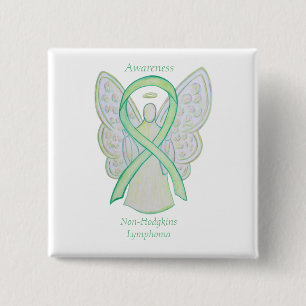 Non-Hodgkins Lymphoma Angel Lime Green Ribbon Stif Knapp