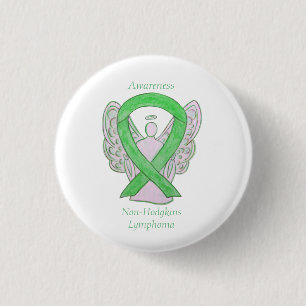 Non-Hodgkins Lymphoma Angel Lime Green Ribbon Stif Knapp