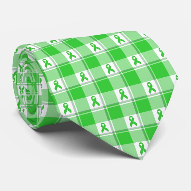 Non-Hodgkin's Lymphoma Awareness Plaid Green Slips (Rullad)