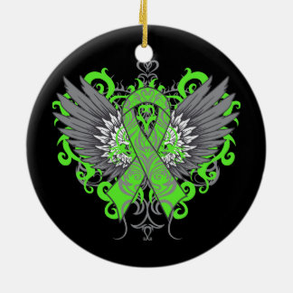 Non-Hodgkins Lymphoma Coola Vingar Julgransprydnad Keramik
