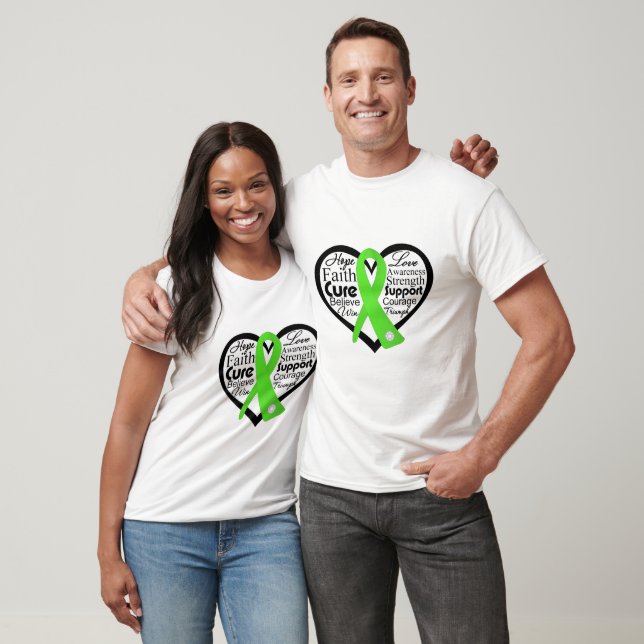 Non-Hodgkins Lymphoma Heart Ribbon Collage Tröja (Unisex)