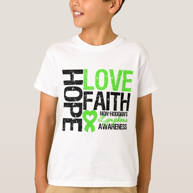Non-Hodgkins Lymphoma Hope Kärlek Faith Tröja (Framsida)