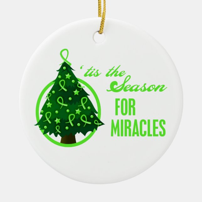 Non-Hodgkins Lymphoma jul Miracles Julgransprydnad Keramik (Framsidan)