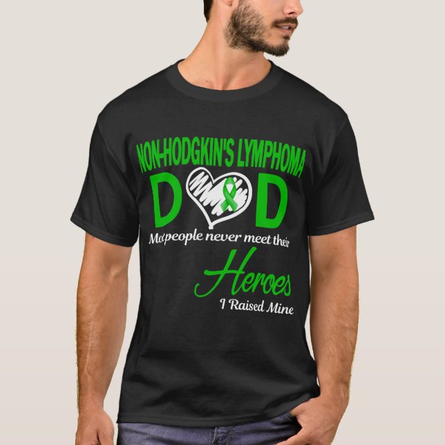 Non-Hodgkins lymphoma Pappa I Raderade minnen T Shirt (Framsida)