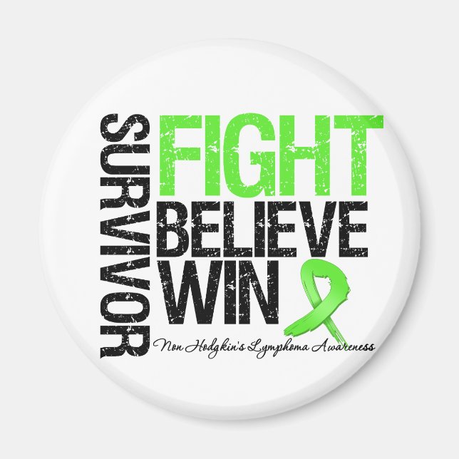 Non Hodgkins Lymphoma Survivor Fight Tro Win M Magnet (Framsidan)